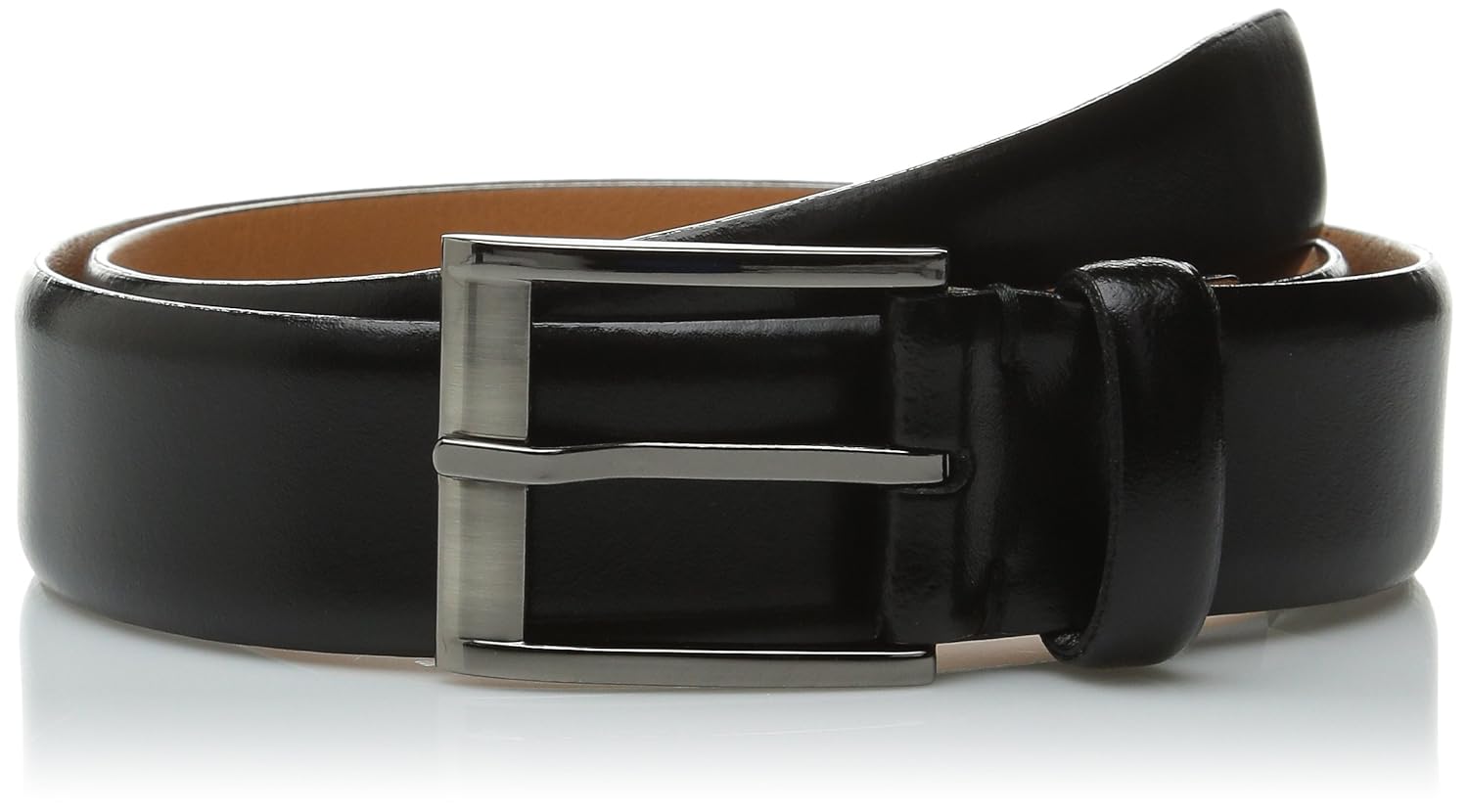 trafalgar mens cameron black genuine leather belt